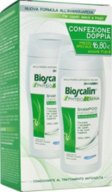 BIOSCALIN PHYSIOGENINA SHAMPOO FORTIFICANTE RIVITALIZZANTE COFANETTO 2 FLACONI - farmasorriso.com