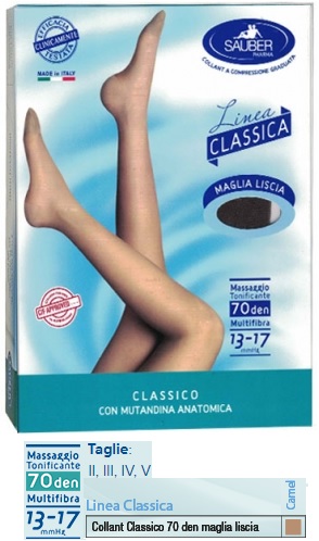 SAUBER CLASSICO COLLANT 70 DENARI MAGLIA LISCIA CAMEL 5 - farmasorriso.com