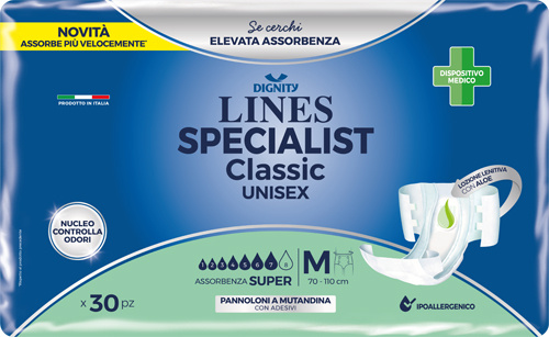 PANNOLONE MUTANDINA LINES SPECIALIST CLASSIC SUPER ULTRA MM 30 PEZZI - farmasorriso.com
