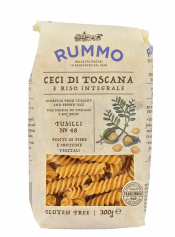 RUMMO FUSILLI N 48 CECI DI TOSCANA E RISO INTEGRALE 300 G - farmasorriso.com