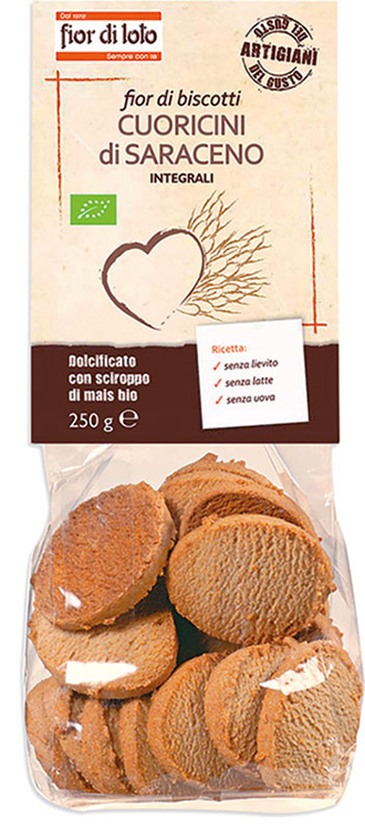 FIOR DI LOTO CUORICINI DI GRANO SARACENO INTEGRALE 250 G - farmasorriso.com