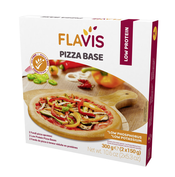 FLAVIS PIZZA BASE 2 FONDI PIZZA APROTEICI DA 150 G - farmasorriso.com