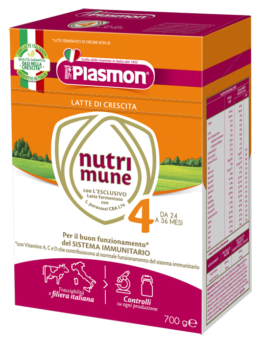 PLASMON NUTRIMUNE LATTE STAGE 4 POLVERE 700 G - farmasorriso.com