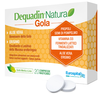 DEQUADIN NATURA GOLA 20 COMPRESSE - farmasorriso.com