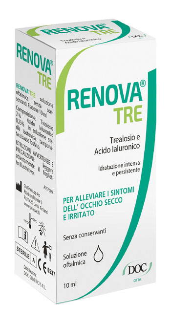 RENOVA TRE COLLIRIO A BASE DI TREALOSIO E ACIDO IALURONICO 10 ML SENZA CONSERVANTI - farmasorriso.com