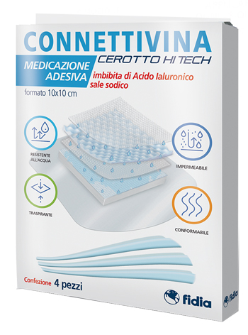 CEROTTO CONNETTIVINA HITECH 10 X 10 CM 4 PEZZI - farmasorriso.com