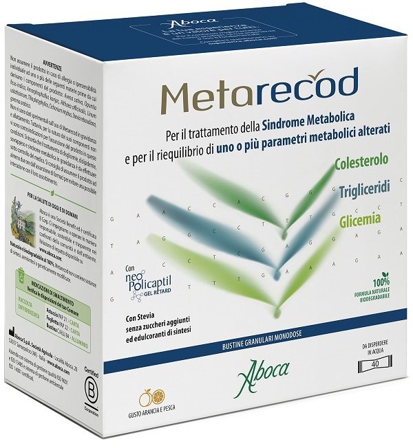 METARECOD 40 BUSTINE GRANULARI X 2,5G GUSTO ARANCIA E PESCA - farmasorriso.com