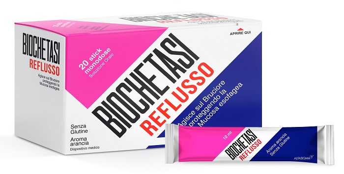 BIOCHETASI REFLUSSO 20 STICK AROMA ARANCIA - farmasorriso.com