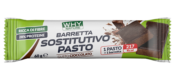 WHYNATURE BARRETTA SOSTITUTIVA PASTO CIOCCOLATO RICOPERTA FONDENTE 60 G - farmasorriso.com