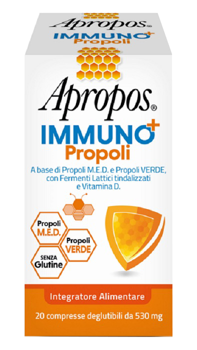 APROPOS IMMUNO+ PROPOLI 20 COMPRESSE DEGLUTIBILI - farmasorriso.com