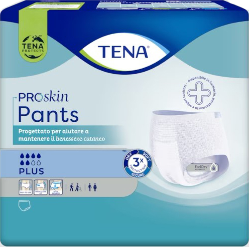 PANNOLONE PER INCONTINENZA TENA PANTS PLUS EXTRALARGE 12 PEZZI - farmasorriso.com