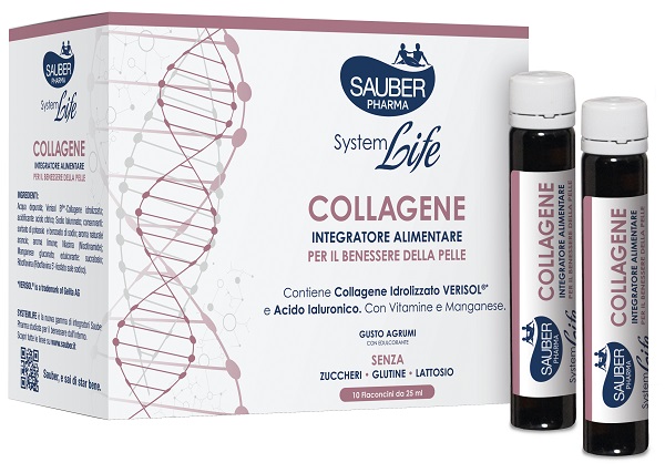 SAUBER SYSTEMLIFE ANTIETA' COLLAGENE 10 FLACONCINI DA 25 ML - farmasorriso.com