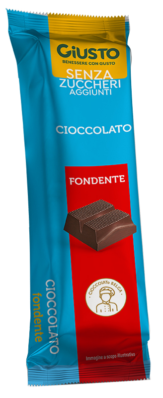GIUSTO SENZA ZUCCHERO BARRETTA CIOCCOLATO FONDENTE 42 G - farmasorriso.com