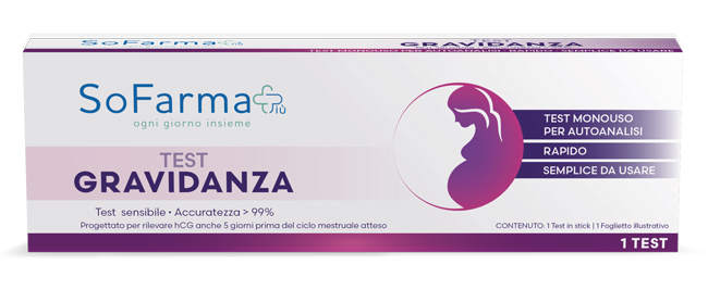 TEST AUTODIAGNOSTICO GRAVIDANZA SOFARMAPIU' - farmasorriso.com