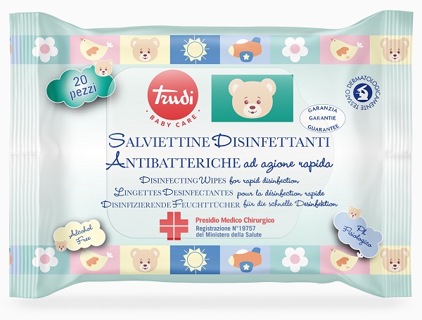 TRUDI BABY CARE SALVIETTINE DISINFETTANTI PMC 20 PEZZI - farmasorriso.com