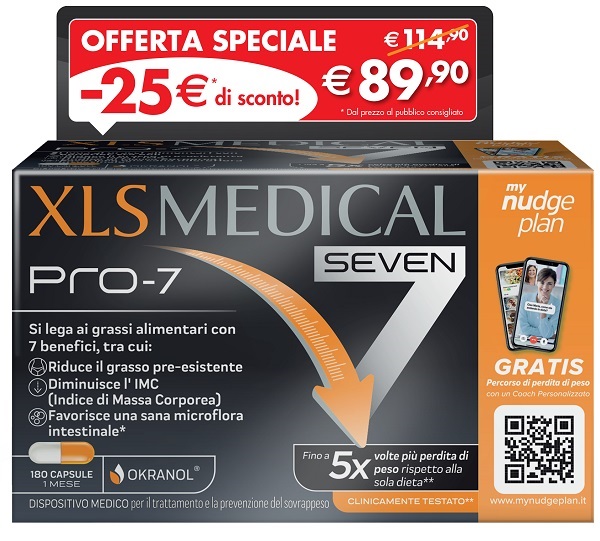 XLS MEDICAL PRO 7 180 CAPSULE TAGLIO PREZZO - farmasorriso.com