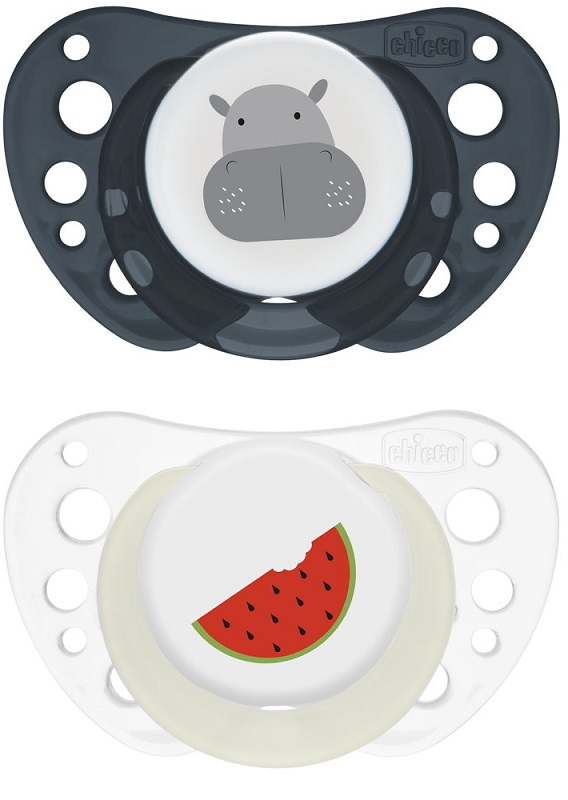 CHICCO SUCCHIETTI AIR BLU LUMI SILICONE 16-36 MESI 2 PEZZI - farmasorriso.com