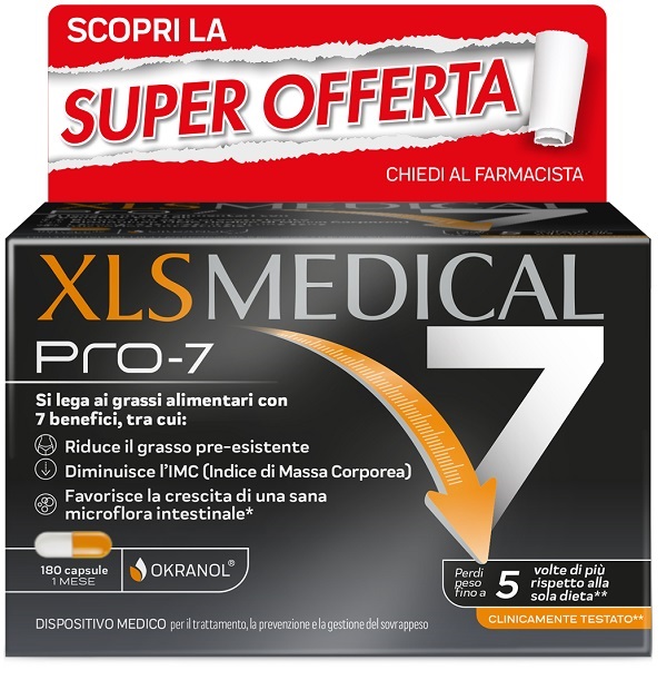 XLS MEDICAL PRO-7 180 CAPSULE TAGLIO PREZZO - farmasorriso.com